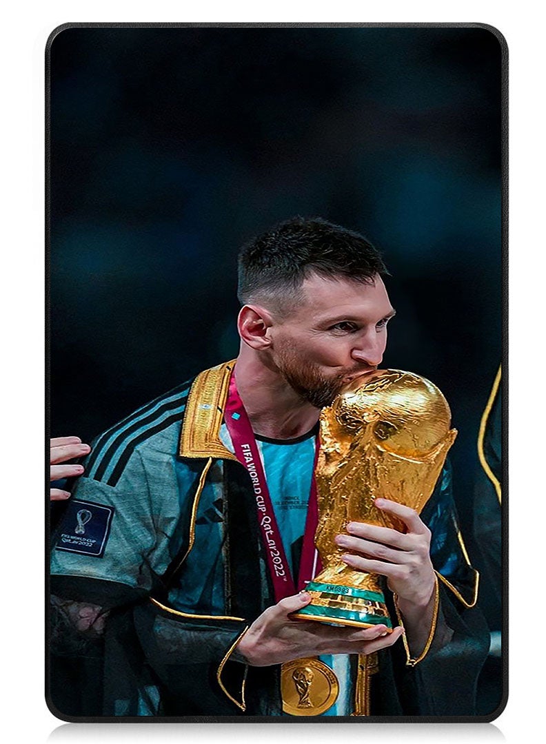 Theodor Protective Flip Case For Lenovo Tab M8 (4th Gen) - 2023 With Trifold Stand Auto Wake Sleep Shockproof Cover Messi 4 - Image 1