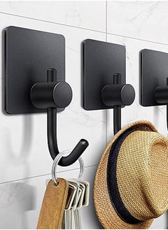 Generic Self Adhesive Hooks,Heavy Duty Stick On Wall and Door Hooks for Hanging,Towel Hooks for Coat/Robe/Towels Stick on Bathroom/Kitchen/Room, 4 Pack  - Image 2