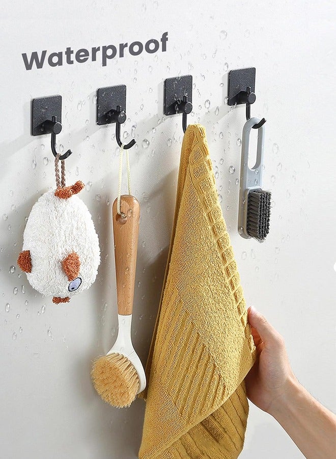 Self Adhesive Hooks,Heavy Duty Stick On Wall and Door Hooks for Hanging,Towel Hooks for Coat/Robe/Towels Stick on Bathroom/Kitchen/Room, 4 Pack  - Image 5