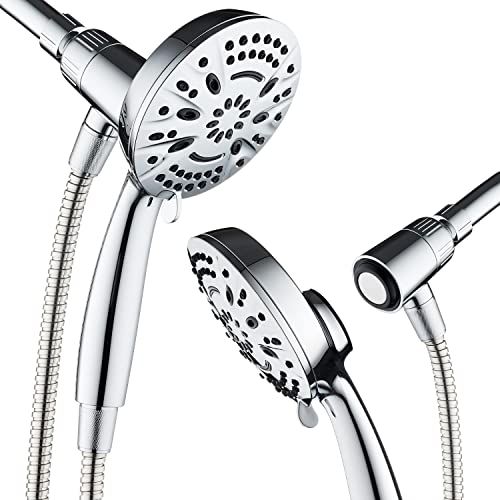AquaDance New Magnetic Guidance Docking System HighPressure 8setting Handheld Shower Head with Giant 5 inch Face Magnetic Bracket Extralong 72 inch Stainless Steel HoseAll Chrome Finish - Image 1