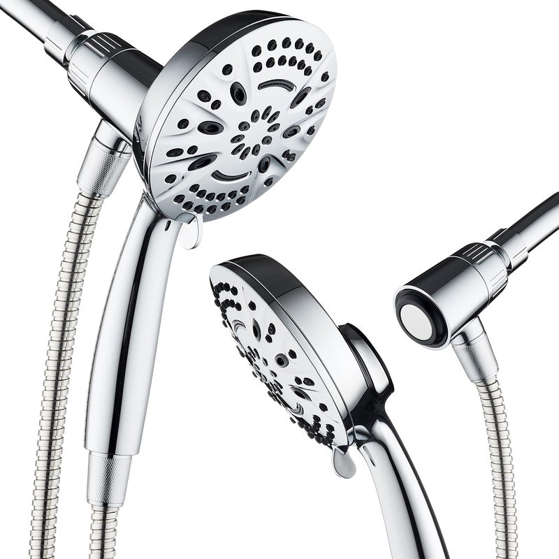 AquaDance New Magnetic Guidance Docking System HighPressure 8setting Handheld Shower Head with Giant 5 inch Face Magnetic Bracket Extralong 72 inch Stainless Steel HoseAll Chrome Finish - Image 2