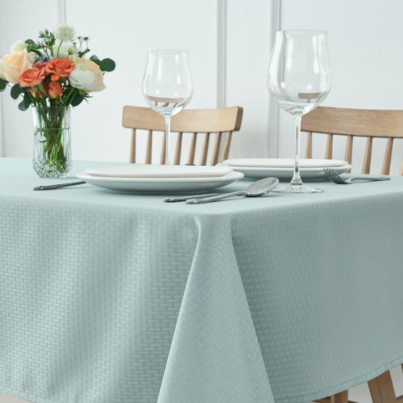 maxmill Cloth Napkins Weaved Texture Pattern Soft Comfortable and Luxury Serviette for Restaurant Family Dinners Weddings Parties and Banquets Set of 4 Pieces 20 x 20 Inch Dusty Blue - Image 2
