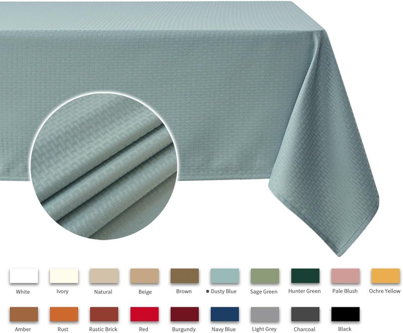 maxmill Cloth Napkins Weaved Texture Pattern Soft Comfortable and Luxury Serviette for Restaurant Family Dinners Weddings Parties and Banquets Set of 4 Pieces 20 x 20 Inch Dusty Blue - Image 3