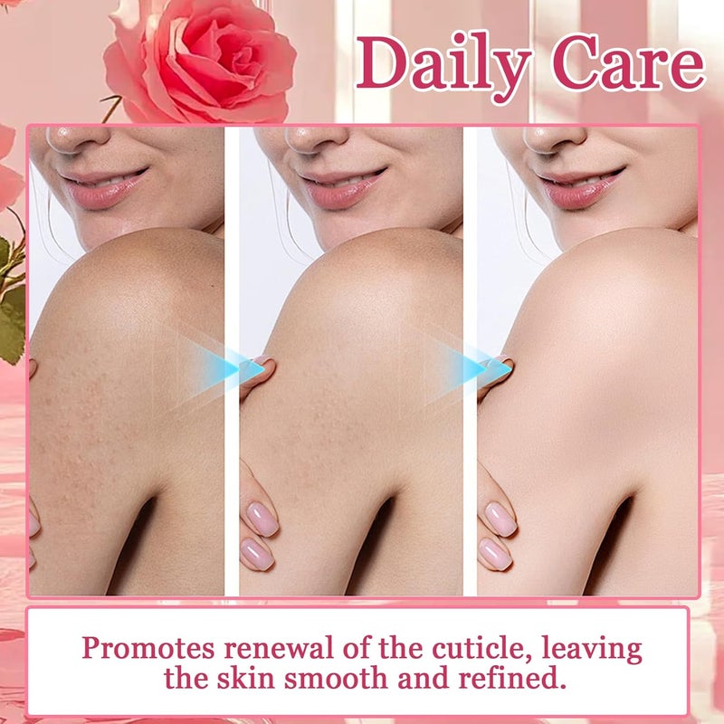 XMXueMei Rose Body Exfoliator Deep Cleaning Exfoliating Body Scrub Moisturizing Nourishing Salt Rose Body Scrub 350 g - Image 5