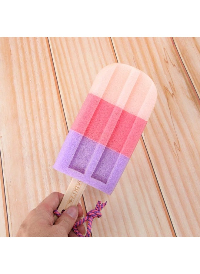 HEALLILY - 2Pcs Ice Cream Shaped Bath Ball Soft Bathing Towel Creative Bath Flower Shower Body Rubbing Towel Random Style Exfoliating Bath Sponge Body Sponge - Image 1