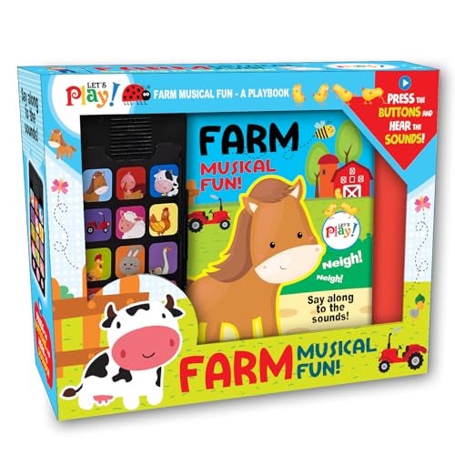 BRIJBASI Hello Friend in The Farm Animals Sound Story Book with 5 Spreads and 12 Mobile Sound Gadget, 4+ yrs (Farm) - Image 1