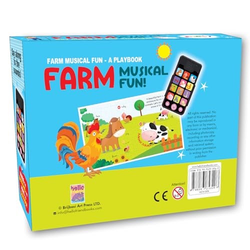 BRIJBASI Hello Friend in The Farm Animals Sound Story Book with 5 Spreads and 12 Mobile Sound Gadget, 4+ yrs (Farm) - Image 4