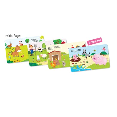 BRIJBASI Hello Friend in The Farm Animals Sound Story Book with 5 Spreads and 12 Mobile Sound Gadget, 4+ yrs (Farm) - Image 2