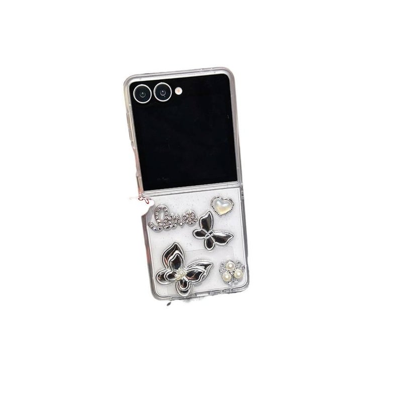 Protective Case | Butterfly | Acrylic | Love Pearl Butterfly | Drop Protection | Shockproof Cover for Samsung Galaxy Z Fold 6 - Image 4