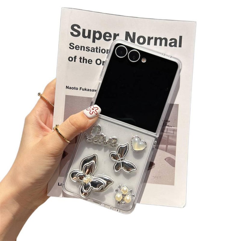 Protective Case | Butterfly | Acrylic | Love Pearl Butterfly | Drop Protection | Shockproof Cover for Samsung Galaxy Z Fold 6 - Image 5