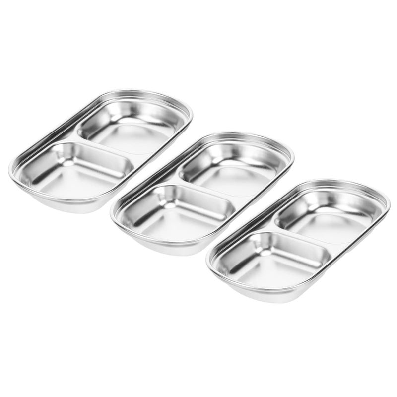 Stainless Steel Seasoning Dish 3 Piece Set 6.1 Inch Sauce Bowls for Dipping - Image 2
