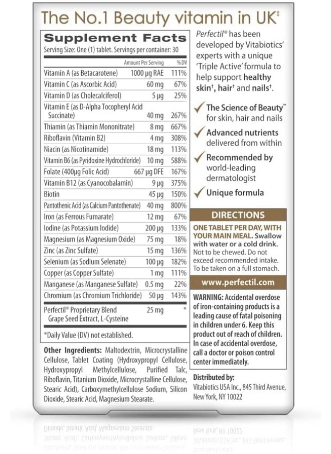 Perfectil - Vitabiotics Perfectil Original - 30 Tablets - Image 1