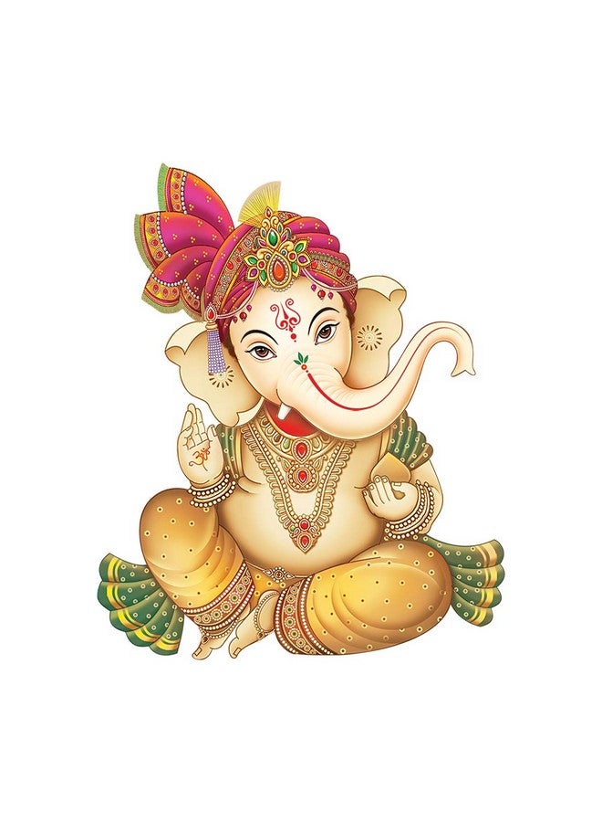 Rangoli Vinyl Wall Stickers 1.96 x 20.86 x 1.96 Inches, Multicolour (Model Number: White Glossy Vinyl-0051) - Image 1