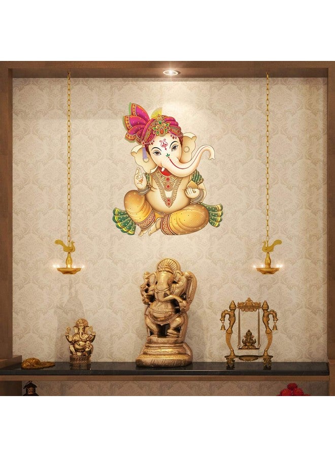 Rangoli Vinyl Wall Stickers 1.96 x 20.86 x 1.96 Inches, Multicolour (Model Number: White Glossy Vinyl-0051) - Image 3