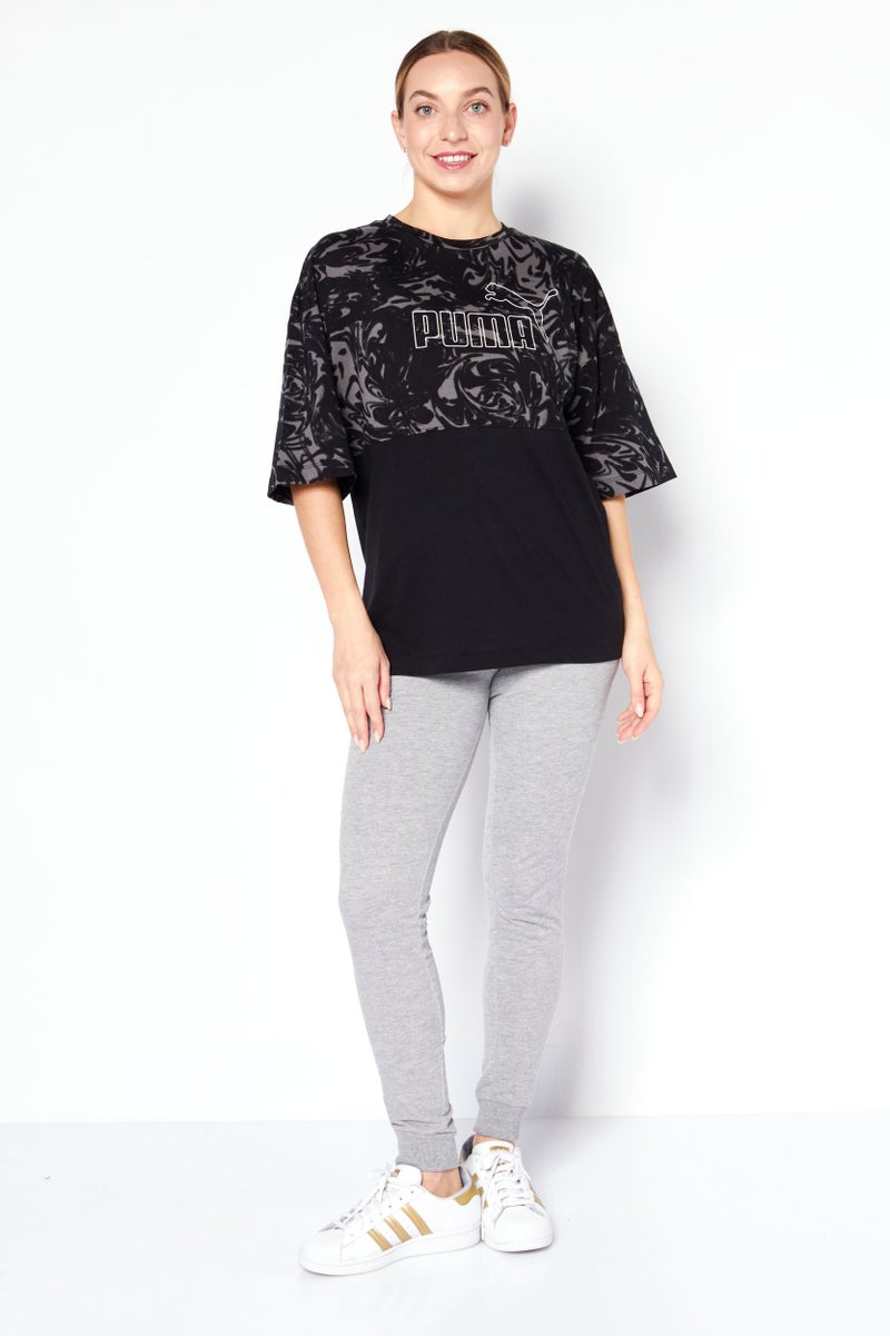 PUMA Women Sportswear Fit Brand Logo Training T-Shirt , Black - Image 2