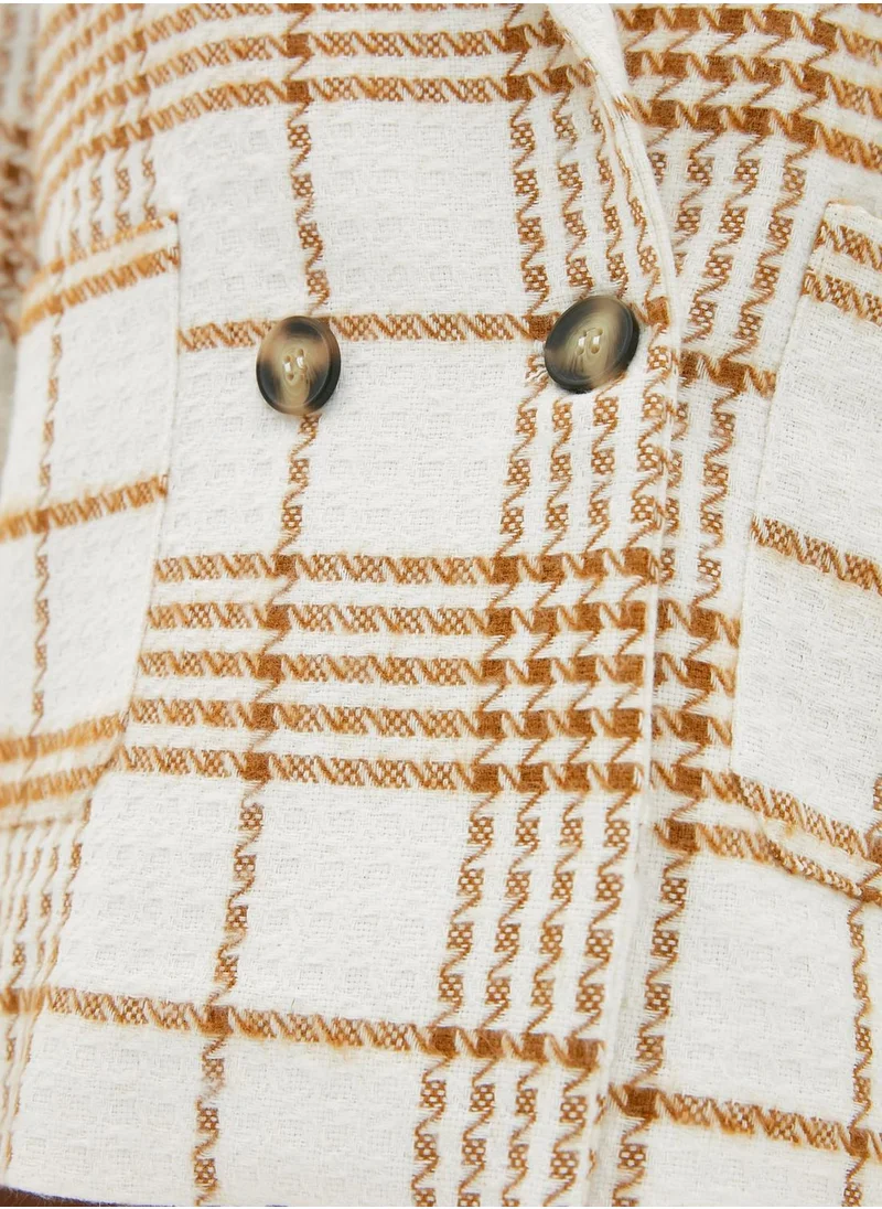 trendyol Checked Button Down Jacket