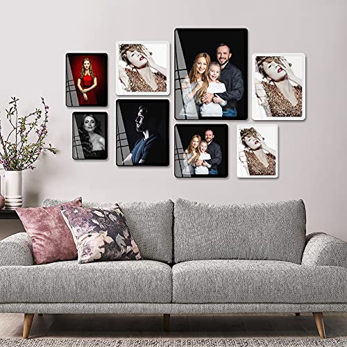 Bluesun Black 4x6 Picture Frames 3 Packs,Real Glass frames, can be Horizontal and Vertical, Matted for wall and tabletop Decor (4x6 3 Pack, Black) - Image 5