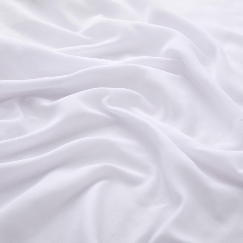 VACVELT Wedding Arch Draping Fabric - White Chiffon, 1 Panel Sheer Drapes - 30 Inch x 20ft Chiffon Backdrop Curtain - Outdoor Sheer Drapery for Ceremony Party Ceiling - Image 5