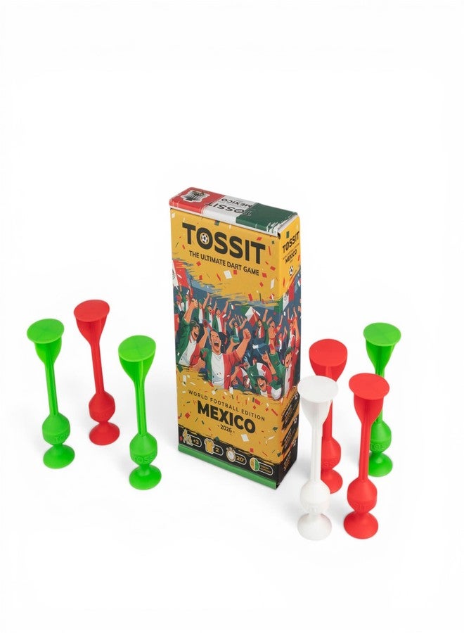 TOSSIT Suction Cup Darts, Toss Game Perfect Family and Party, Silicone Throwing Game for Backyard, Indoor and Outdoor Fun, Starter Pack, World Football Edition, Mexico - Image 1