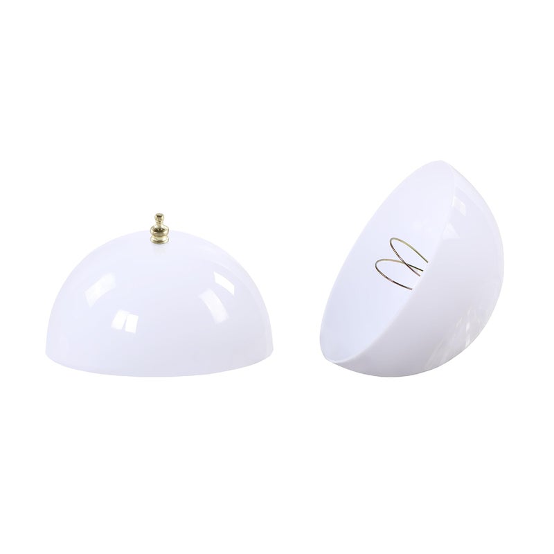 Aspen Creative 28008-15-2, Clip-on Dome Shade for A-Type Bulb Indoor Location Light Fixtures/White Finish, 7 5/8" Diameter x 4" Height, 2 Pack - Image 1