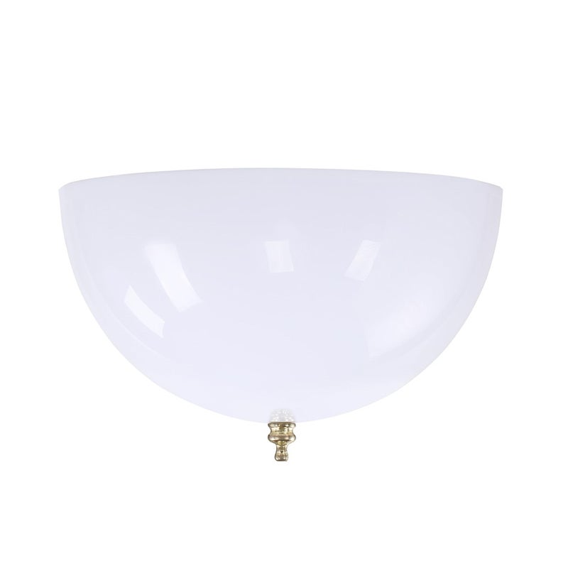 Aspen Creative 28008-15-2, Clip-on Dome Shade for A-Type Bulb Indoor Location Light Fixtures/White Finish, 7 5/8" Diameter x 4" Height, 2 Pack - Image 2