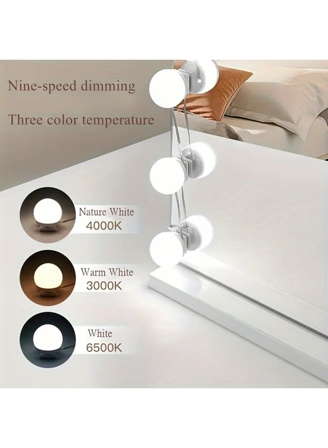 10 Pcs LED Makeup Mirror Light Bulb USB Wall Lamp 12V Dimmable Rotating Storage Wire - Image 5