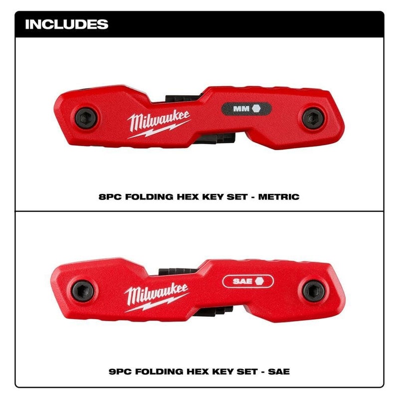 Milwaukee Electric - 17-Key Folding HEX Key Sets - SAE/Metric - Image 3