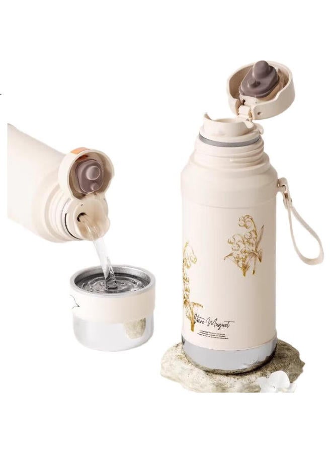 Vanow Insulated Mug For Women, Tea Infuser, Large Capacity, Stylish Ceramic Inner, Portable Water Bottle, Graduation Gift For Teachers - Image 2