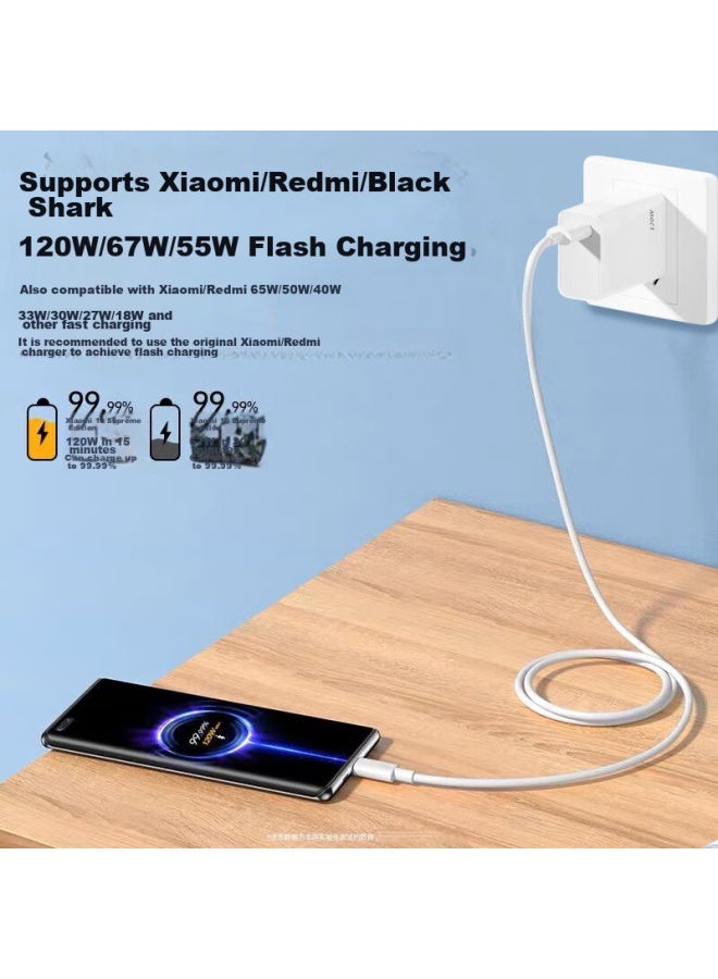 trendsetter كابل شحن لهواتف شاومي، 2 متر، متوافق مع شاومي 15/15 برو/ريدمي تيربو 3/نوت 14 برو+/13 ألترا/k80/70e - Image 3