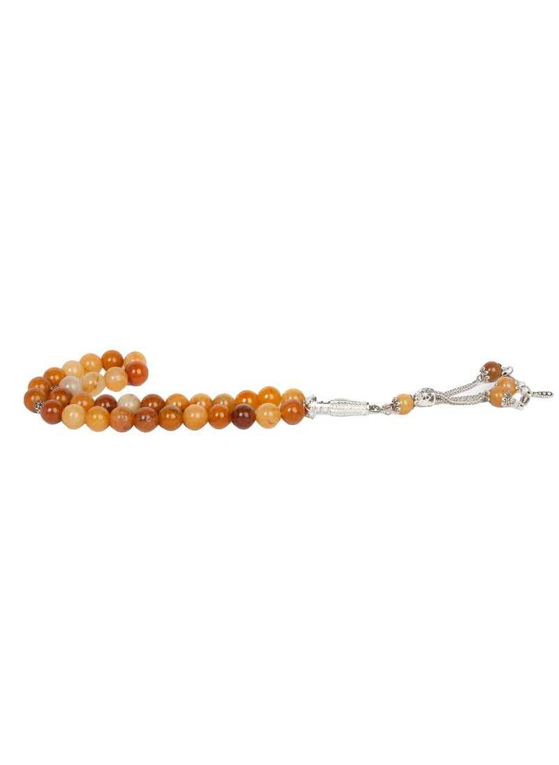 RS - Rosary of distinctive yellow jade stone 10ml - Image 1