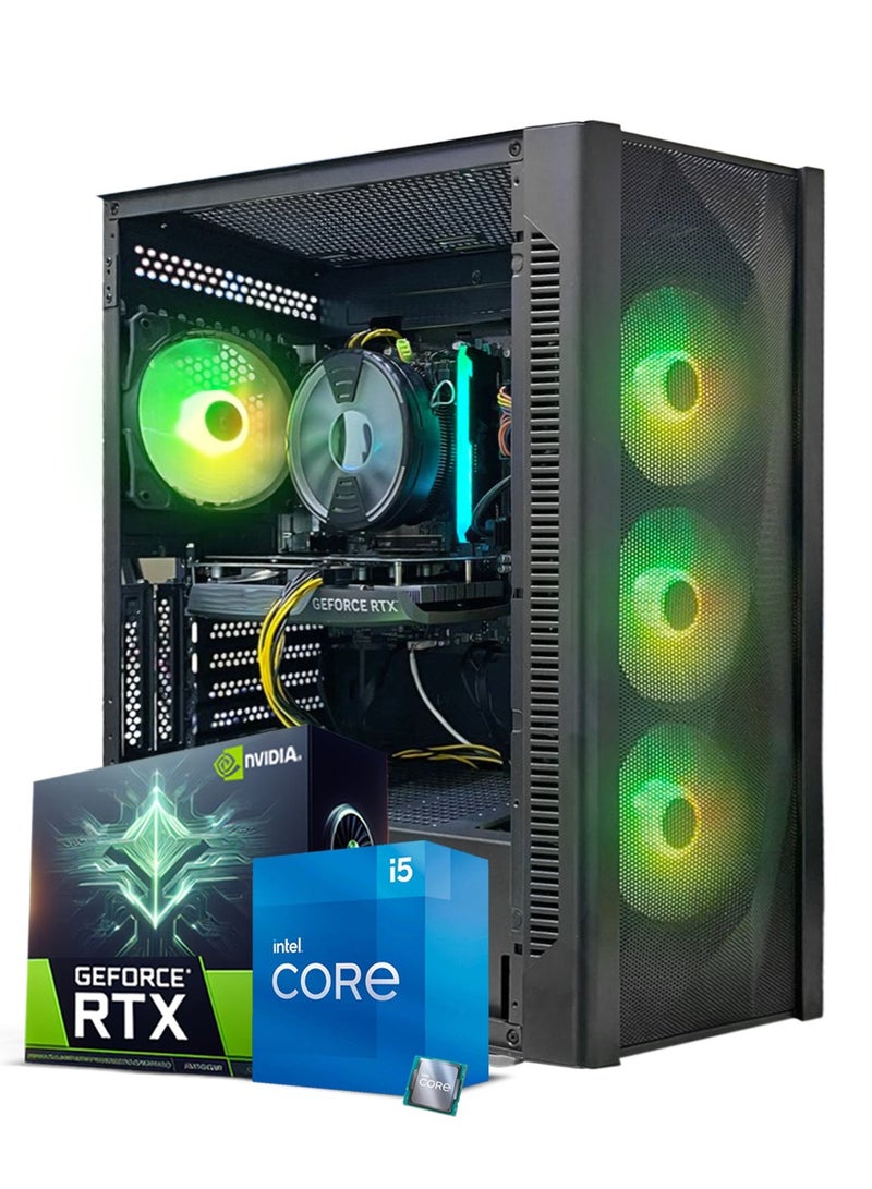 Gaming PC, Intel Core i5-12400F, RTX 4060, 16GB RAM, 1TB SSD, Window 11 Pro, TrueNort Black Case BLACK