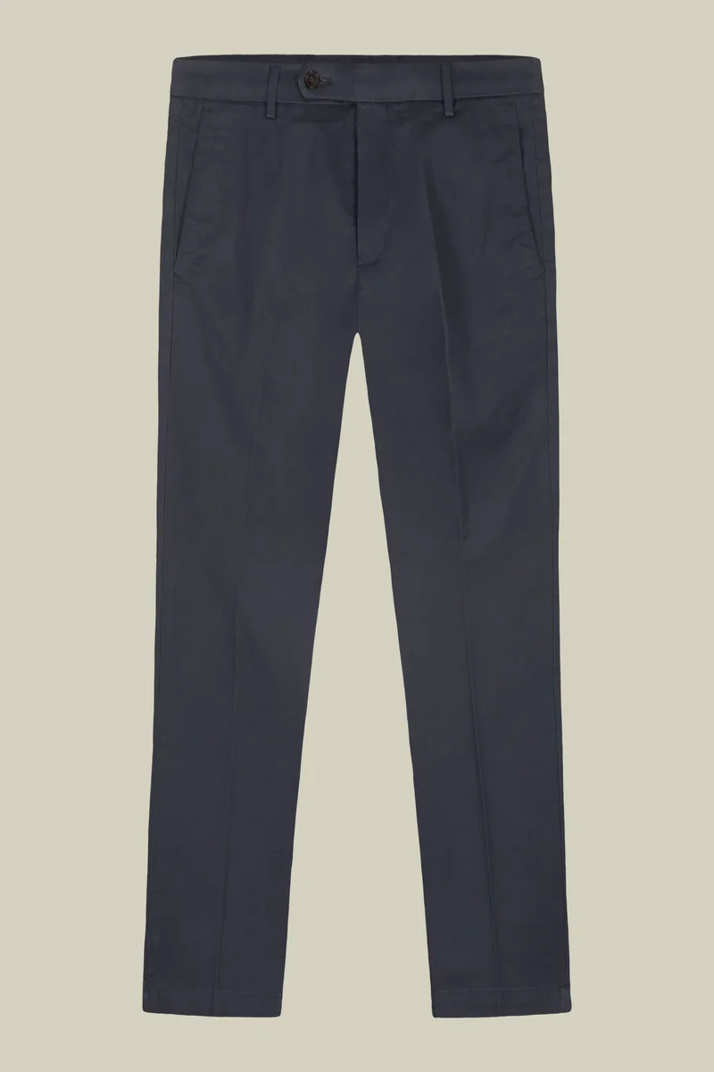 Doppelganger Grey Men's classic chino trousers with extended tab closure - Steel for Men | Best Price UAE