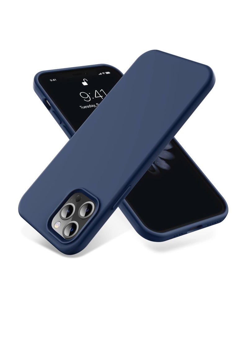 متوافق مع جراب iPhone 11 Pro Max (6.5 بوصة) ، جراب سيليكون سائل ، غطاء واقٍ لكامل الجسم ، جراب هاتف نحيف مقاوم للخدش ، بطانة ناعمة من الألياف الدقيقة - أزرق ملكي - Image 1