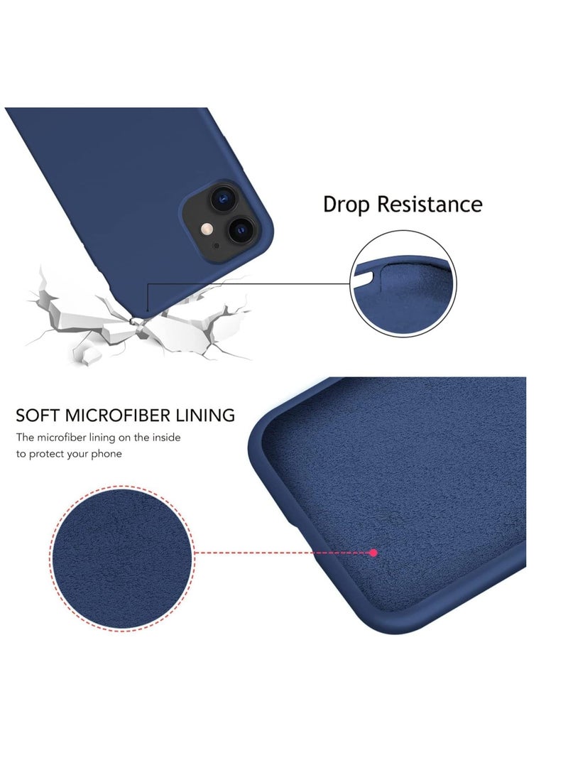 متوافق مع جراب iPhone 11 Pro Max (6.5 بوصة) ، جراب سيليكون سائل ، غطاء واقٍ لكامل الجسم ، جراب هاتف نحيف مقاوم للخدش ، بطانة ناعمة من الألياف الدقيقة - أزرق ملكي - Image 3