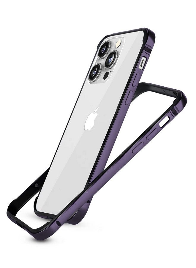 Raegr RAEGR iPhone 14 Pro Max Case | Anodized Aluminum Bumper |Supports Mag-Safe Wireless Charging |Edge Armor Protective Minimal Case Designed for iPhone 14 Pro Max (6.7-Inch) (2022) -Dark Purple RG10456 - Image 1
