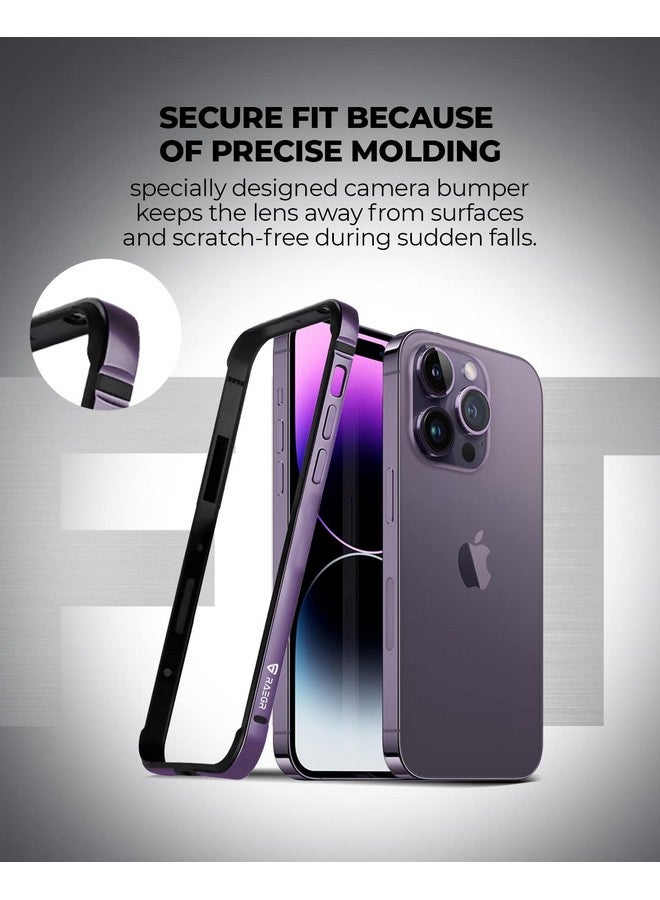 Raegr RAEGR iPhone 14 Pro Max Case | Anodized Aluminum Bumper |Supports Mag-Safe Wireless Charging |Edge Armor Protective Minimal Case Designed for iPhone 14 Pro Max (6.7-Inch) (2022) -Dark Purple RG10456 - Image 2
