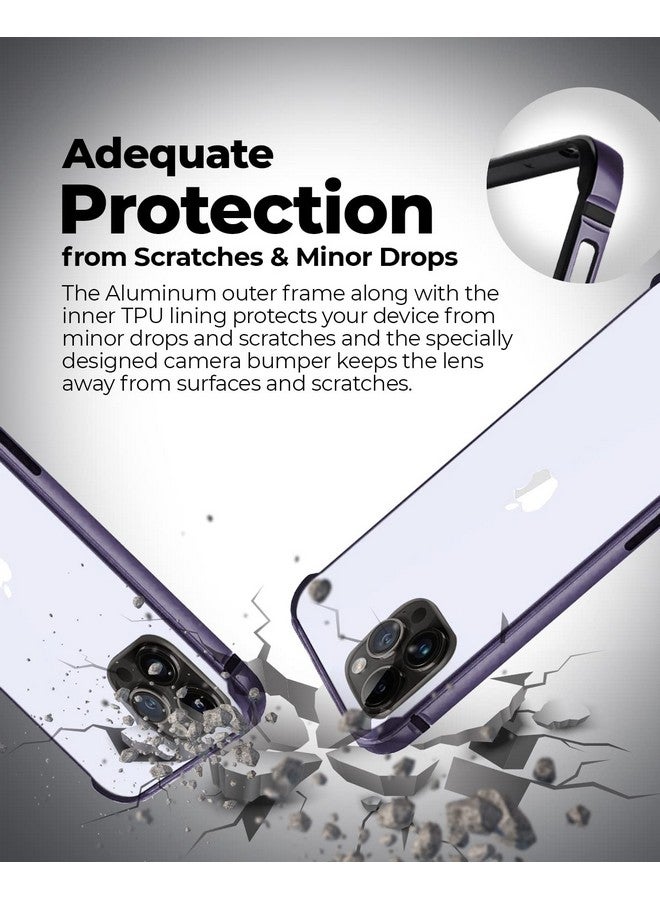 Raegr RAEGR iPhone 14 Pro Max Case | Anodized Aluminum Bumper |Supports Mag-Safe Wireless Charging |Edge Armor Protective Minimal Case Designed for iPhone 14 Pro Max (6.7-Inch) (2022) -Dark Purple RG10456 - Image 4
