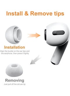 NIBEMINENT 12-Piece Replacement Ear Buds For AirPods Pro White  - Image 3