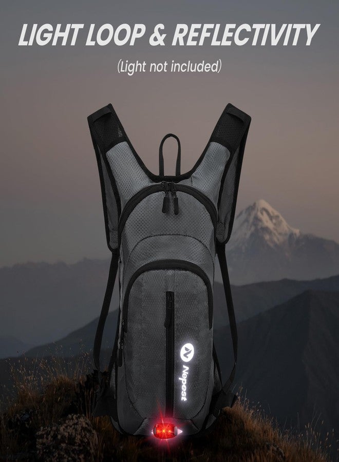 Nepest Rave Hydration Pack Backpack, Lightweight Insulated Water Backpack for Women Men Hiking Running, No Water Bladder, Dark Gray - Image 4