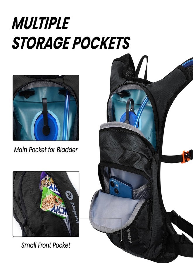 Nepest Rave Hydration Pack Backpack, Lightweight Insulated Water Backpack for Women Men Hiking Running, No Water Bladder, Dark Gray - Image 2