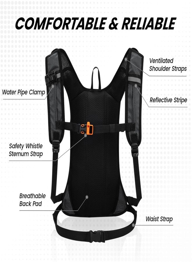 Nepest Rave Hydration Pack Backpack, Lightweight Insulated Water Backpack for Women Men Hiking Running, No Water Bladder, Dark Gray - Image 3