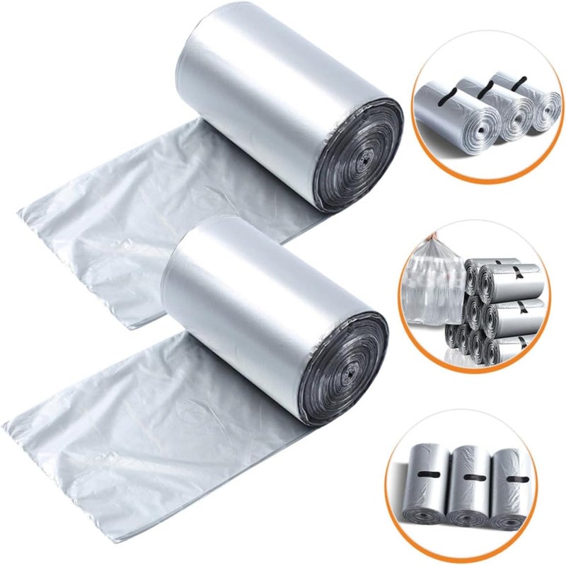 Plastic Garbage Bags 2 Rolls, Kitchen Trash Bags 110pcs Disposable Wastebasket Liners for Home, Office, and Party Use - Image 3
