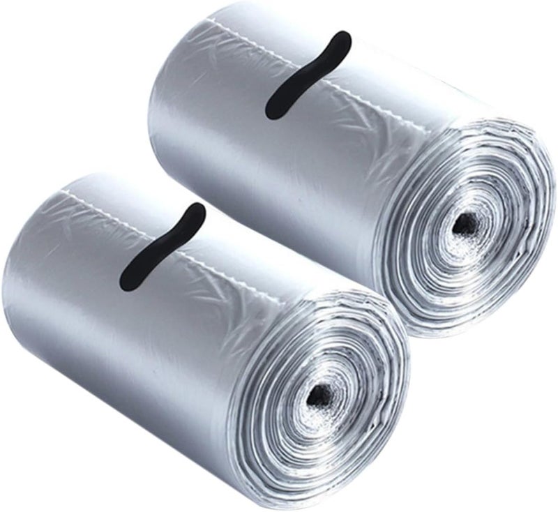 Plastic Garbage Bags 2 Rolls, Kitchen Trash Bags 110pcs Disposable Wastebasket Liners for Home, Office, and Party Use - Image 1