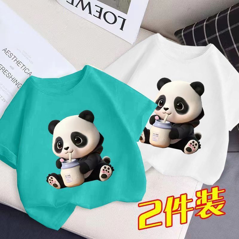 Men'S And Women'S Fashionable Short-Sleeved T-Shirt Children'S Summer Western Style Half-Sleeved Top T-Shirt Big Boy'S Handsome Trendy - Image 4