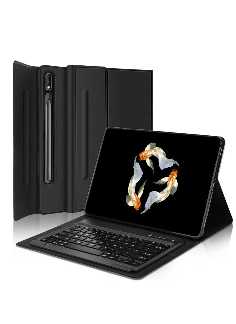 JAJEEK Keyboard Case for Samsung Galaxy Tab S9 Ultra 2023 / S8 Ultra 2022 (14.6 inch) – Protective Slim Smart Cover with S Pen Holder, Multi-Function Bluetooth Keyboard, Black, for Enhanced Productivity and Secure Protection - Image 1