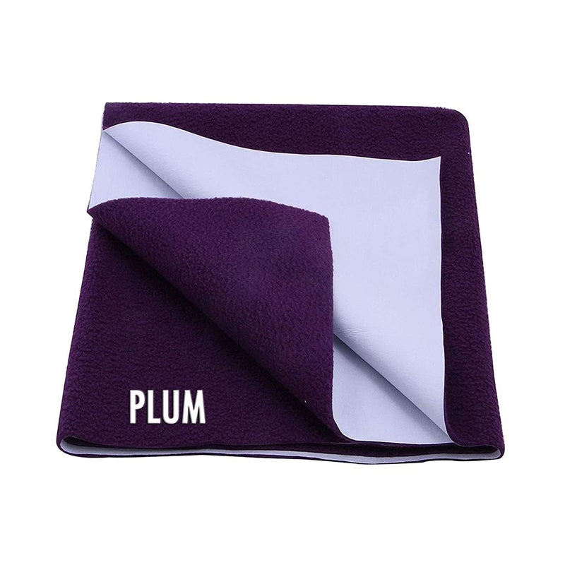 Desithat Waterproof & Washable Instadry Extra Absorbent Baby Dry Sheet & Bed Protector/Crib Sheet - Medium 39x28 Inches/ 100X70 Cms (Plum) - Image 1