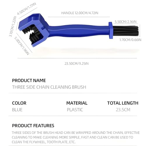 Oblivion Plastic Chain Cleaner Brush-Multi-Purpose Bike Chain Brush Cleaning Tool for Motorcycles&Cycles,Durable Soft&Long Bristles Ideal for Quick Cleaning of Cycles&Bicycles Maintenance (Pack of 2) - Image 2