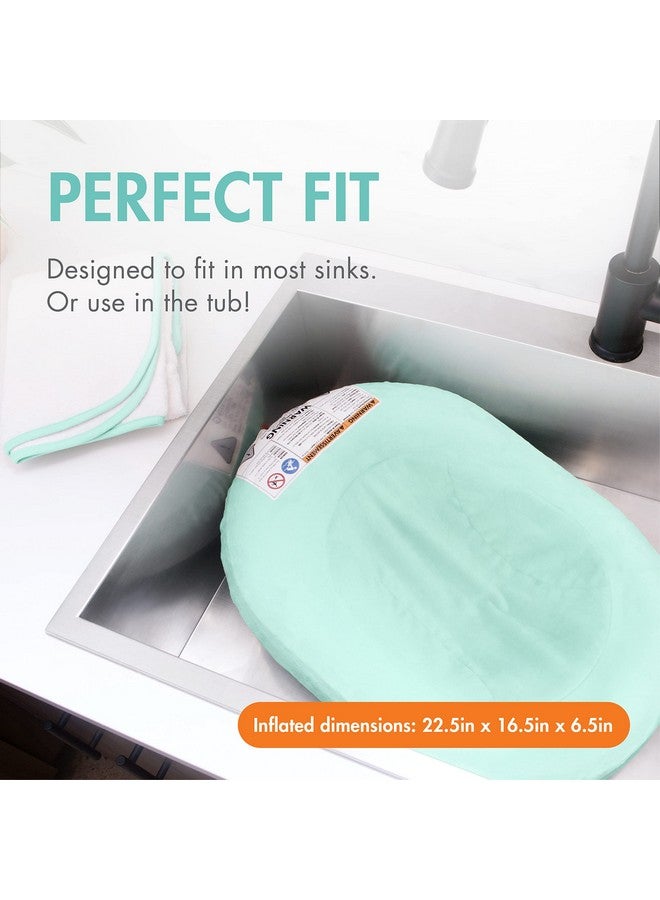 Boon Puff Inflatable Baby Bather - Infant Bathtub Includes Microfleece Cover and Contoured Sides - Inflatable Baby Bathtub for Newborns and Infants - Image 2