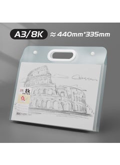 Generic 4-pack A316 Open File Folder Handheld Transparent 8k Test Paper Storage Bag Multifunctional Student Document Bag Printing K810 (white) 