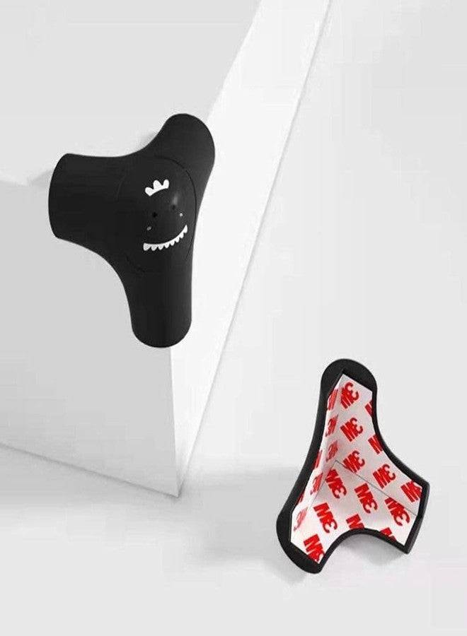 Trifecta Corner Protectors, Wear-Resistant Silicone Protectors, Easy Installation for Home Proofing, Silicone Table Guard Socket Covers, Proofing for Corners and Cabinets (6 Pieces, Colour: Black) - Image 3